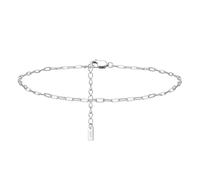 Tobillera de cadena dorada sencilla, pulsera de tobillo de plata esterlina for mujer, resistente al agua, chapada en oro real de 14 quilates, cadena de eslabones con clip, joyería de playa for mujer.(