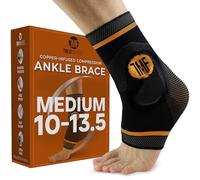 Tobillera de compresión con soporte de tobillo de silicona y cobre, soporte para fascitis plantar para dolor de pie y alivio de tendinitis de Aquiles, tobillera para mujeres y hombres, talla mediana