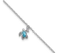 Tobillera de plata de ley 925 chapada en rodio de 8 mm con ondas pulidas de 9 + 3 cm, regalo de joyería para mamá, 56 centimeters, Metal Plata metal Rodio Plata, No es una piedra preciosa