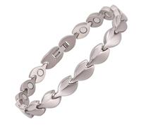 Tobillera magnética de titanio para mujer con imanes (plata)