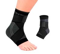 Tobillera para Esguince: Protección y Soporte de Tobillo. Efecto Estabilizador y de Compresión. Previene Torceduras y Ayuda a la Recuperación de Lesiones. Ideal para Deporte. Ajustable Hombre o Mujer