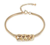 Tobillera para Mujer con Nombre Tobillera Personalizada con Colgante de Corazón Regalo para Mujer Día de la Madre Cumpleaños Navidad (Oro-4)