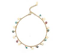 Tobillera turca de Ojo Malvado, Tobillera con Cadena para Pierna y pie de Color Dorado, joyería de, Regalos para Mujeres y Hombres