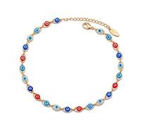 Tobillera turca de Ojo Malvado, Tobillera con Cadena para Pierna y pie de Color Dorado, joyería de, Regalos para Mujeres y Hombres