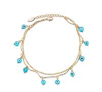 Tobillera turca de Ojo Malvado, Tobillera con Cadena para Pierna y pie de Color Dorado, joyería de, Regalos para Mujeres y Hombres