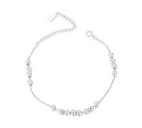Tobilleras de plata de ley para mujer, pulsera de tobillo manual con cuentas para mujer, regalo de joyería, tratamiento inteligente