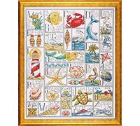 Tobin 14 Hilos océano ABC - Juego de Punto de Cruz Kit de Punto de Cruz, 16 por 50,8 cm