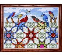 Tobin Design Works Crafts 14 Hilos Plumas de Estrellas de Punto de Kit de Punto de Cruz, 12 por 40,64 cm