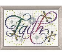 Tobin Design Works Crafts Faith Counted Cross Stitch Kit-5"X7" 14 Count