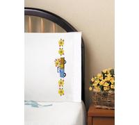 Tobin Design Works Crafts Juego de 2 Fundas de Almohada Estampadas para Bordar, Varios
