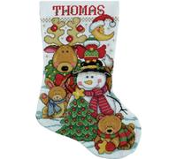 Tobin Design Works Crafts Kit de Calcetines de Punto de Cruz para Hacer nuevos Amigos contado, Algodón, 17 Pulgadas de Largo, 14 Unidades, 17" Long