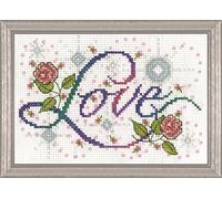 Tobin Design Works Crafts Love Counted Cross Stitch Kit-5"X7" 14 Count