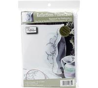 Tobin Design Works Crafts Reflections Estampadas para Fundas de Almohada Bordadas, Mezcla de algodón, Reflejos, Estándar