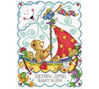 Tobin Design Works Crafts Sail Away Bambino contato Croce cucire Kit-11 X 14 Conte 14