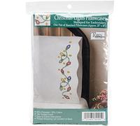 Tobin Design Works Crafts Stamped Pillowcases for Embroidery, Christmas Lights, 20" x 30" Kit de Bordado, Algodón, Luces de Navidad, 76 x 51 cm (Pack of 1)