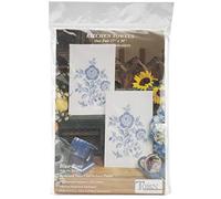 Tobin Design Works Crafts t264049 con Sello Cocina Toalla para Bordado, Rosa, Color Azul