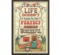 Tobin DesignWorks Ink Wonderful Life, 8'' x 12'' Counted Cross Stitch Kit Vida Maravillosa, Algodón, Multicolor, 20.2 x 25.4 x 0.1 cm