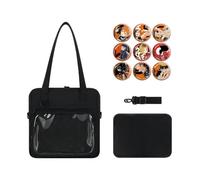 Tobio Kageyama Ita - Bolso cruzado para cosplay de anime, bolso de hombro con ventana transparente, insignias, bolsa de exhibición para niños y niñas, tipo 1, 30*29cm