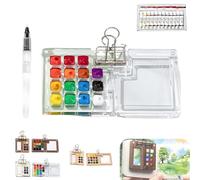 Tobios Watercolor Set, Tobios Watercolor Kit, New Tobio'S Mini Portable Watercolors Travel Sets, Portable (B*15 Grid)