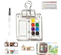 Tobios Watercolor Set, Tobios Watercolor Kit, New Tobio'S Mini Portable Watercolors Travel Sets, Portable (B*8 Grid)