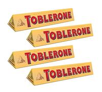 Toblerone Chocolate con leche con miel y turrón de almendra, 4 piezas, 100 g