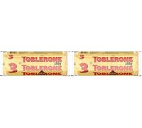 Toblerone Chocolate con Leche Suizo con Nougat de Miel y Almendras, Pack 3 x 50 g, 150 g (Paquete de 2)