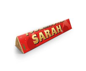 Toblerone Navidad Personalizado con Nombre - Toblerone leche y chocolate, miel, almendras y turrón personalizado con Nombre y Texto (200 gramos - Navidad)