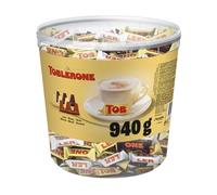 Toblerone Surtido de Mini Chocolate Suizo Mix de Sabores: Chocolate con Leche, Chocolate Blanco y Chocolate Negro con Nougat de Miel y Almendras, Pack 904g