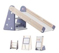 Tobogán 4 en 1 para niños pequeños, convertible en escalera, pizarra magnética, tobogán infantil