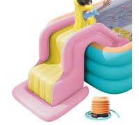Tobogán de piscina inflable para niños - juguete de agua divertido al aire libre al aire libre, diseño anti puntas, diapositivas infladas duraderas | Actividad de verano en la parte trasera, accesorio