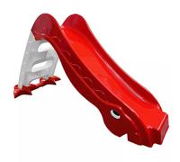 Tobogán estable para niños a partir de 1 año, tobogán infantil, para jardín, tobogán independiente, color azul claro (rojo/gris)