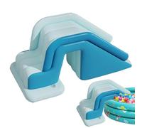 Tobogán Inflable Para Piscina - Rampa Inflable Plegable | Pista Antideslizante Para Reuniones Familiares, Patio Trasero Para Niños Y Niñas, Recreación Al Aire Libre, Parque Acuático Comunitario, Playa