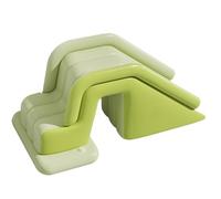 Tobogán inflable - Parque acuático inflable | Tobogán inflable plegable para piscina | Rampa antideslizante para reuniones familiares multicapa para niños y niñas, recreación al aire libre, parque