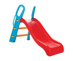 Tobogan Pilsan Bingo en rojo y azul | Tobogan infantil de plastico | Tobogan para ninos a partir de 3 anos | 140 cm