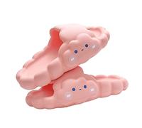 Toboganes 3D para Niñas con Diseño Divertido Zapatillas Antideslizantes de Punta Abierta Sandalias Veraniejas de Plana Calzado Casual para Interiores y Playa (20)