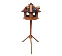 Toboli Comedero para pájaros con Soporte 130cm Madera de Abeto casa Aves Resistente a la Intemperie