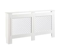 Toboli Cubreradiador Blanco 152 x 19 x 82 cm Estilo Oxford diseño Decorativo Compacto Protector radiador para salón Pasillo niños Mascotas Mueble embellecedor calefacción hogar Interior