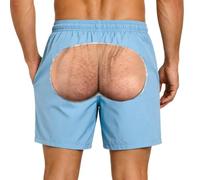 Tobysper Bañador para hombre divertido estampado 3D con bolsillo de secado rápido, cintura elástica, pantalones cortos de playa, Q Cielo Azul3, M
