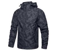 Tobysper Chaqueta de entretiempo para hombre, impermeable, cortavientos, cazadora de camuflaje, chaqueta de softshell, chaqueta bomber moderna, ligera, moderna, chaqueta de otoño, informal