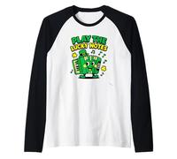 Toca la música Irlandesa del acordeón del día de San Patricio de Lucky Notes Camiseta Manga Raglan