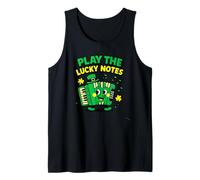 Toca la música Irlandesa del acordeón del día de San Patricio de Lucky Notes Camiseta sin Mangas