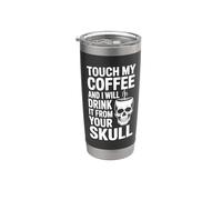 Toca mi café, bebe de tu cráneo Vaso térmico de acero inoxidable de doble pared