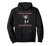 Toca mi café, te daré una bofetada Tan Fuerte, Divertido café para Gatos Sudadera con Capucha
