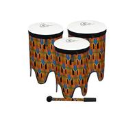Toca Nesting Drums Freestyle II Tom Tom, Juego de 3 piezas, Tamaño 12"/14"/16", Tela Kente, TSSNT-3PCK-FDP