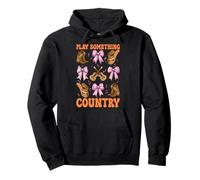 Toca Something Country Music Western Southern Cowgirl Guitar Sudadera con Capucha