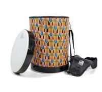 Toca Tambores Nesting Drums Freestyle II Djun Djun de 14 pulgadas Kente Cloth TSSNDD-14K-FDP