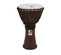 Toca TO809280 Djembe Freestyle II Rope Tuned, parche sintético, afinación traditional con cuerda, Dark Red, 10"