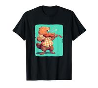 Toca una melodía con este divertido diseño de violín de castor Camiseta