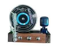 Tocadiscos ambientador para coche, ambientador de aire para mujer, refrescante de aire para coche, duradero, con energía solar, decoración de aromaterapia retro para uso en automóviles