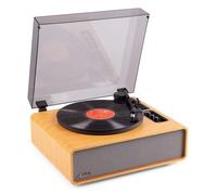 Audizio Laredo - Tocadiscos Acabado marrón Claro Salida RCA nostálgico | Bluetooth bidireccional y salida RCA incorporados, cápsula Audio Technica, óptimo, para amantes del sonido analógico